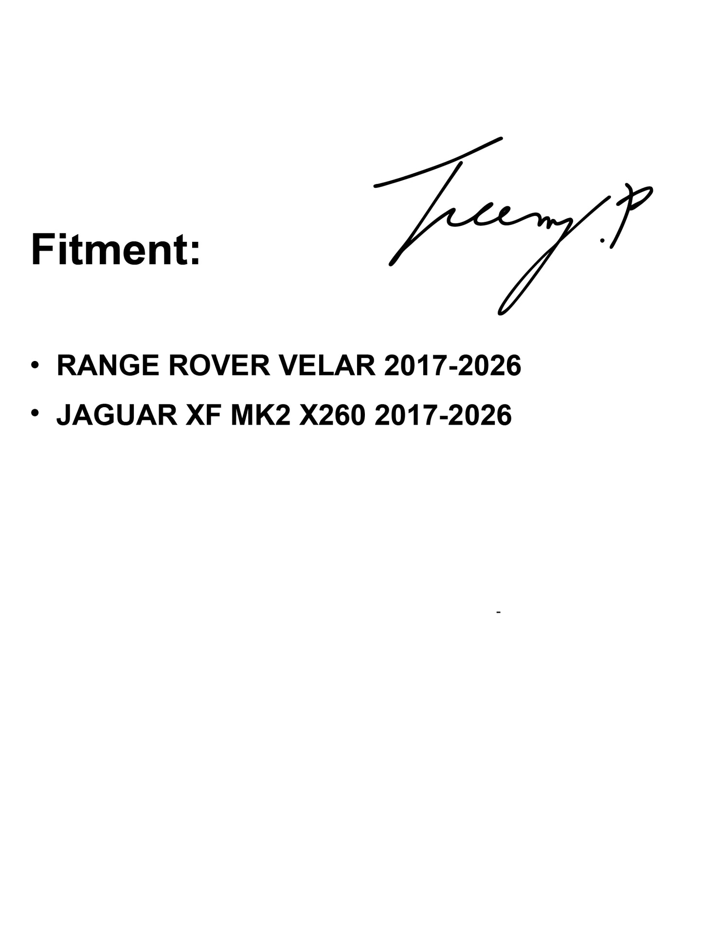 Side step running boards installed on a 2017-2026 Land Rover Range Rover Velar (L560)