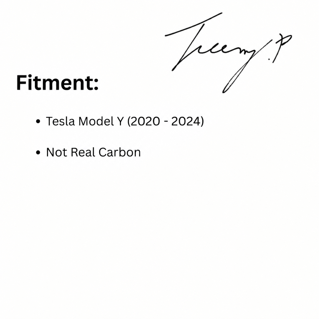 Tesla Model Y 2020 - 2024 Performance Rear Boot Trunk Lip Spoiler Carbon Fibre Look