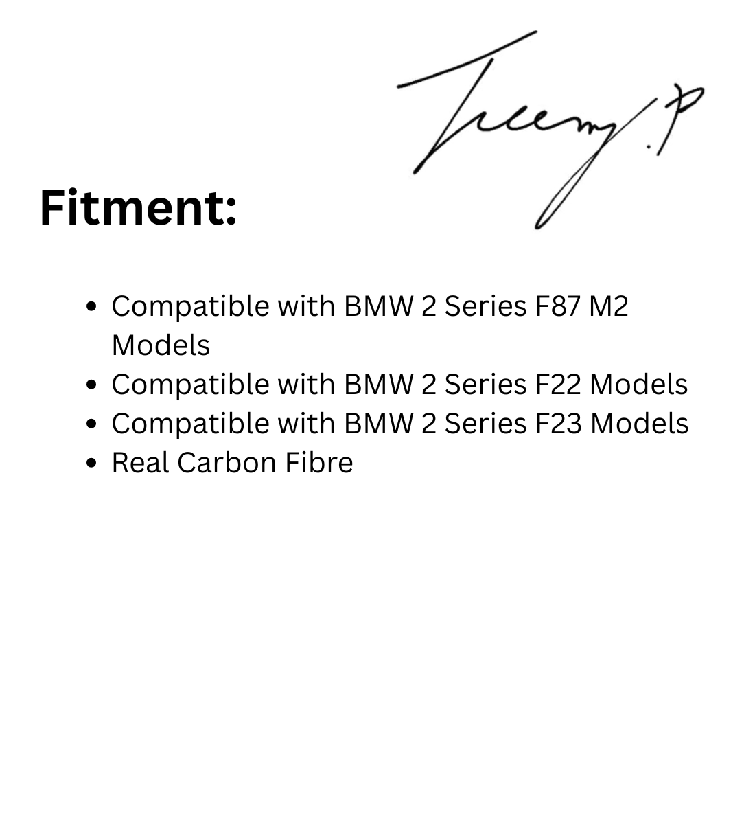 BMW 2 Series F22 F23 (2014-2020) Carbon Fiber Rear Boot Lip Spoiler