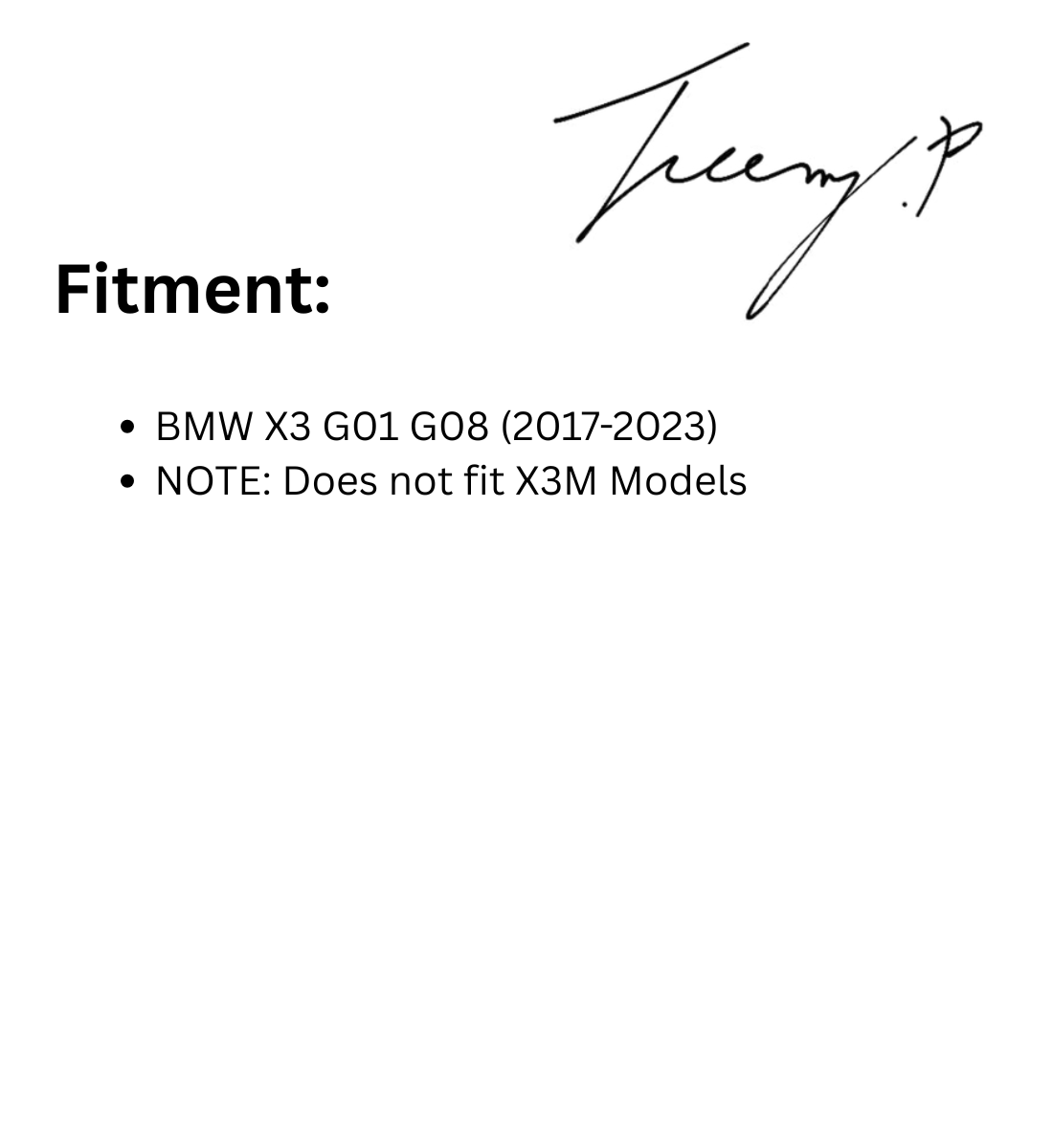 BMW X3 G01 G08 2017-2023 GLOSS BLACK REAR ROOF SPOILER