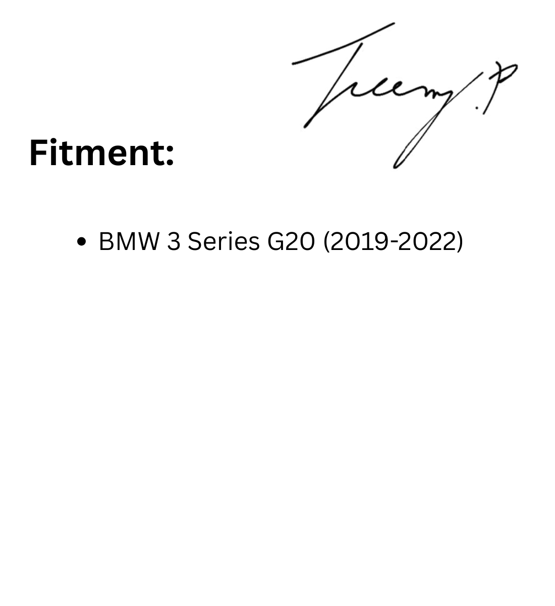 BMW 3 Series G20 (2019-2022) M Performance Body Kit Front Splitter Rear Diffuser