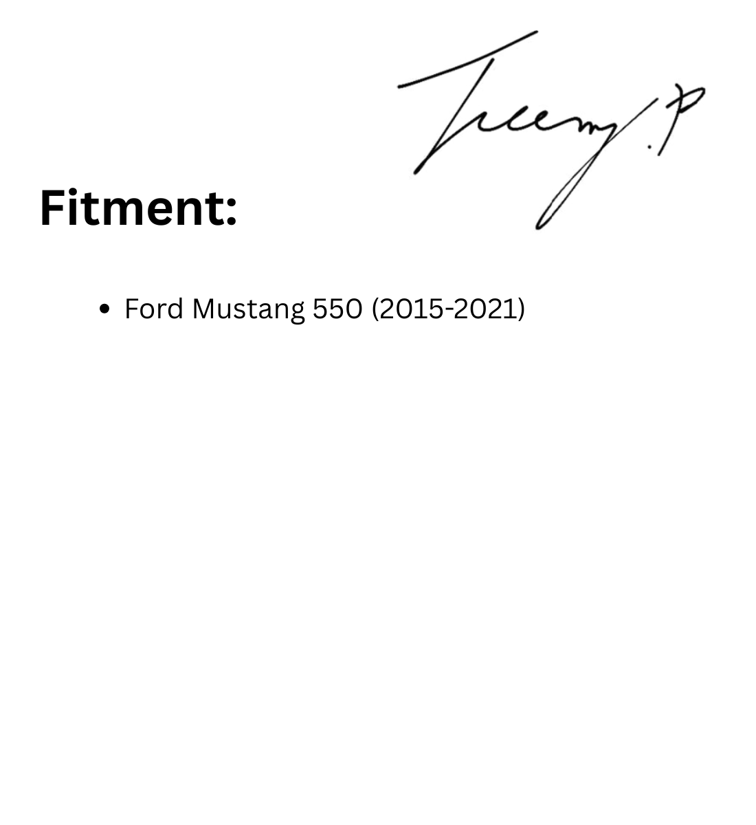 Ford Mustang 550 GT Style Rear Spoiler Wing Gloss Black ABS (2015-2022)