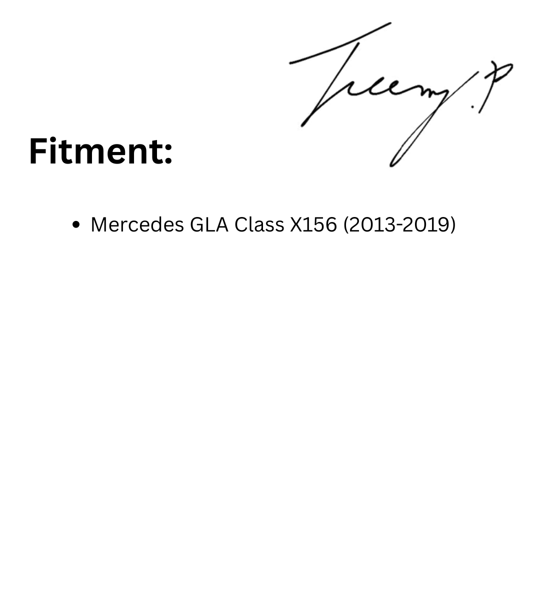 Mercedes GLA Class X156 (2013-2019) Glossy Black Aero AMG Rear Spoiler