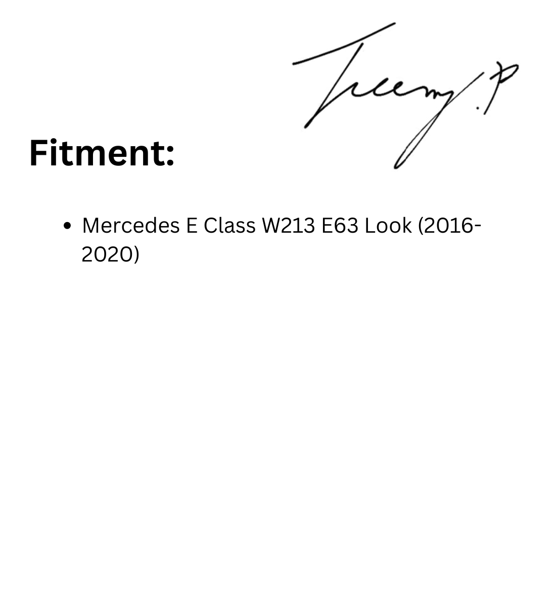 Mercedes E Class W213 E63 Look (2016-2020) Gloss Carbon Effect Rear Diffuser + Tailpipes