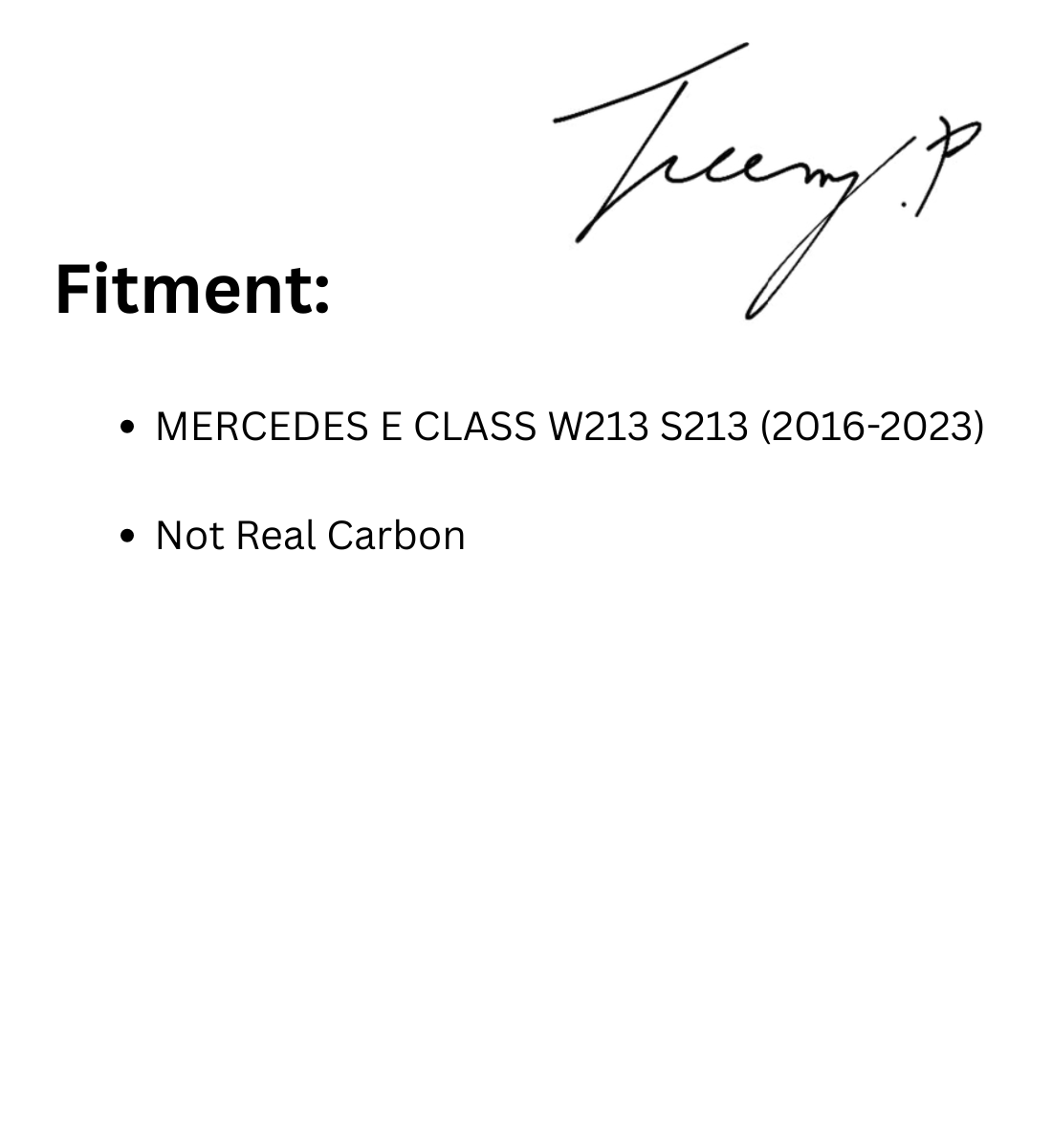 Mercedes E-Class W213/S213 (2016–2023) E63 Style Rear Diffuser with Carbon Look Tailpipes