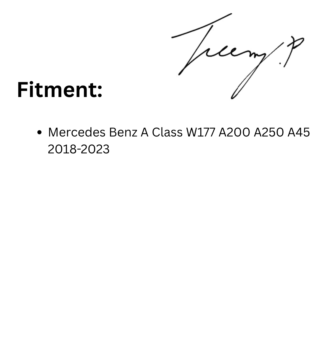 Mercedes A Class W177 (2018-2023) Gloss Black GT Front Grill Bodykit spoiler