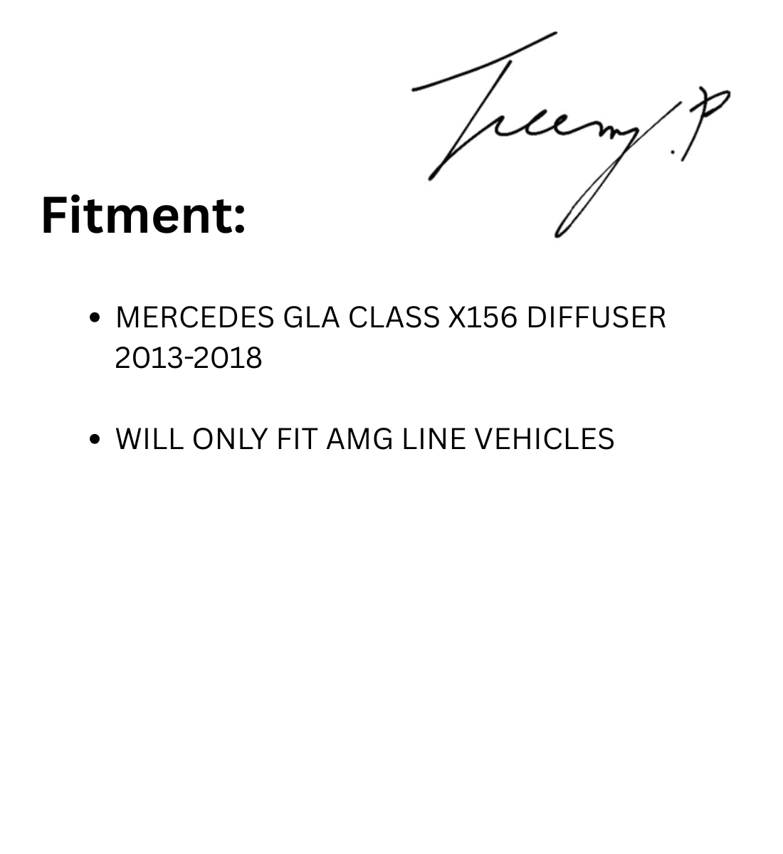 Mercedes GLA Class X156 (2013-2018) AMG GLA45 Edition 1 Conversion Rear Diffuser and Tailpipes