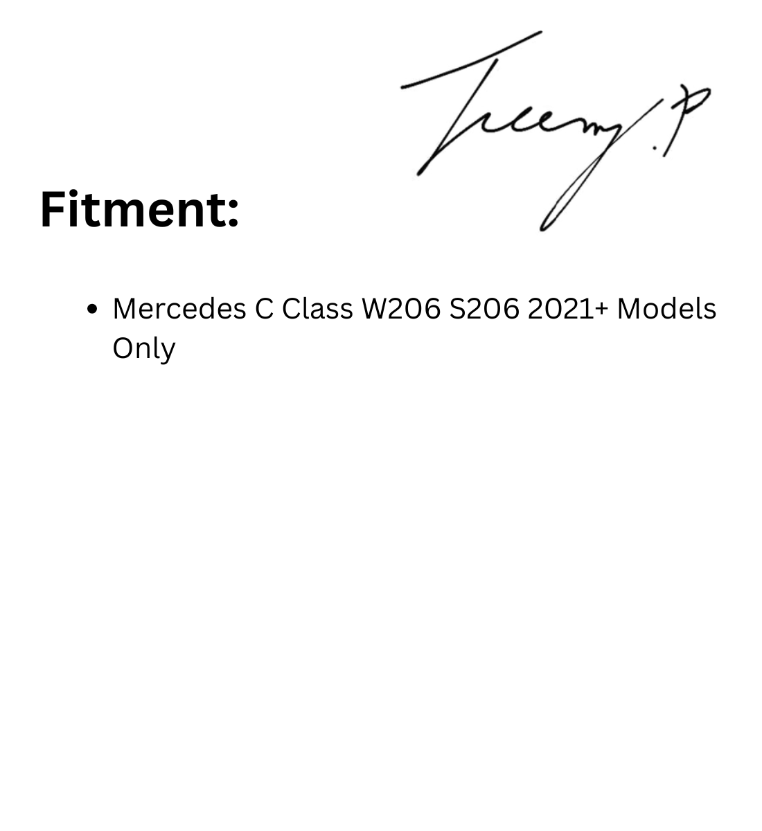 Mercedes C Class W206 (2021+) Front Grille GT-R AMG Style
