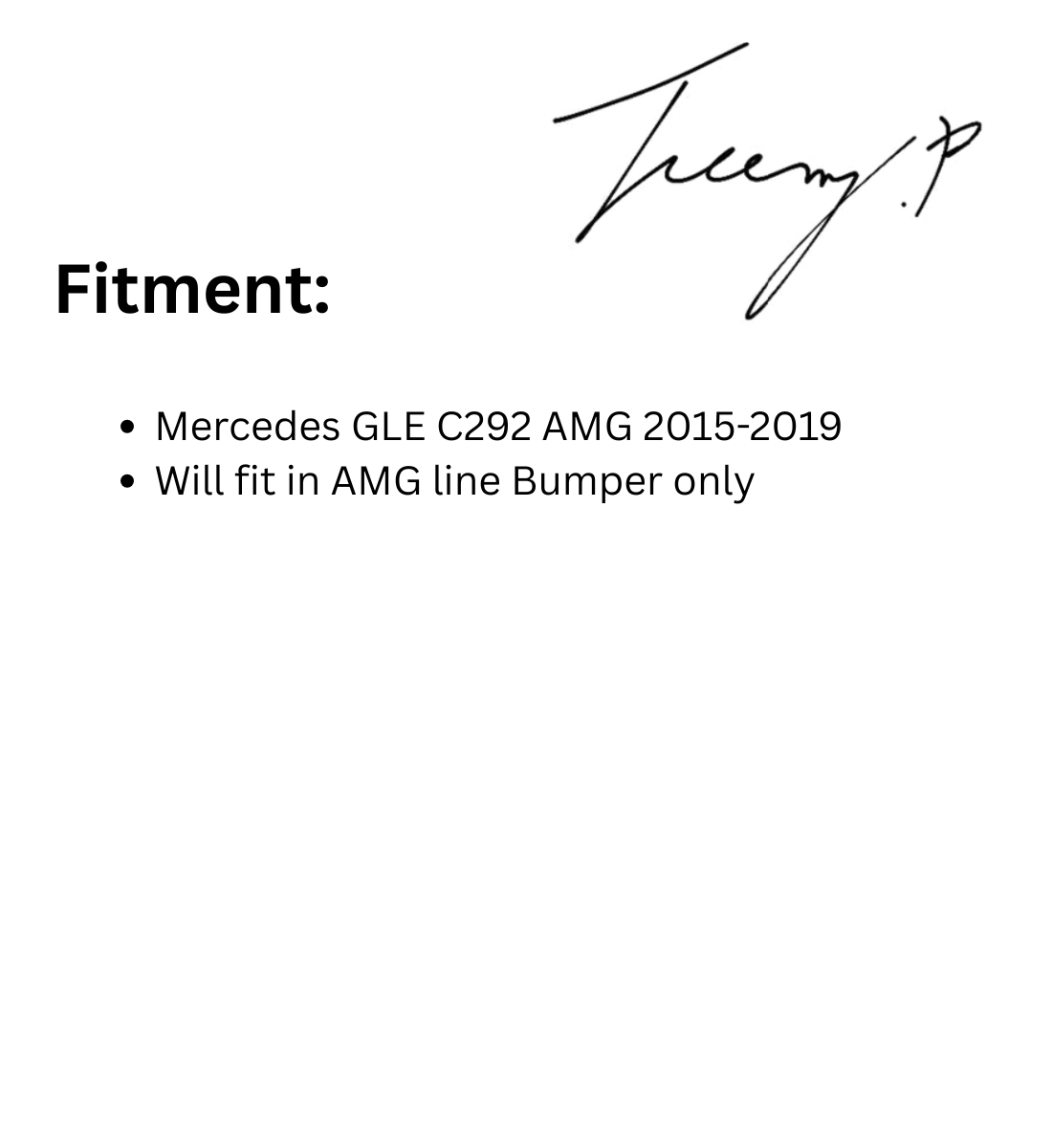 Mercedes GLE Coupe C292 AMG Line (2015–2019) AMG GLE63 Style Rear Diffuser Valance with Tailpipe – Black
