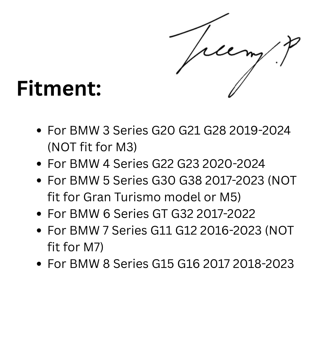 BMW 5 Series G30 G31 2017-2020 Mirror Covers Caps
