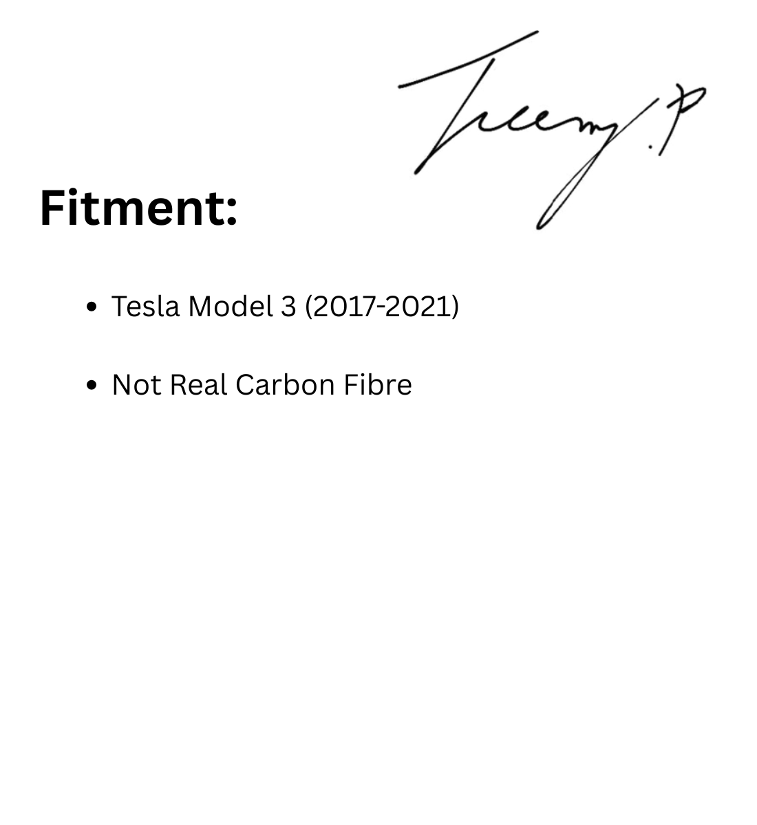 Tesla Model 3 (2017-2021) Carbon Rear Bumper Diffuser Body Kit