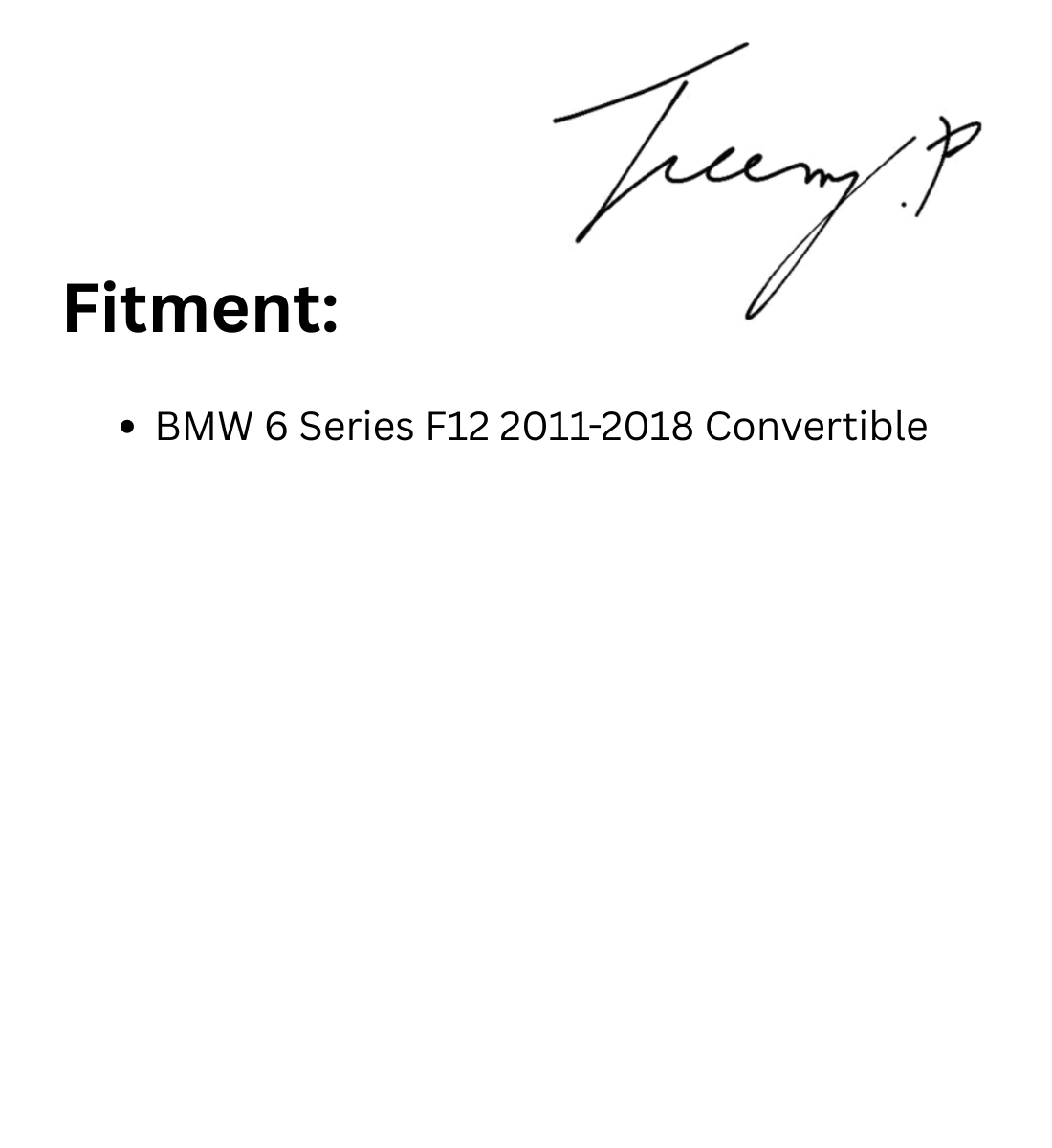 BMW 6 SERIES F06 F12 F13 M6 2011 - 2018 GT STYLE REAR SPOILER WING GLOSS BLACK