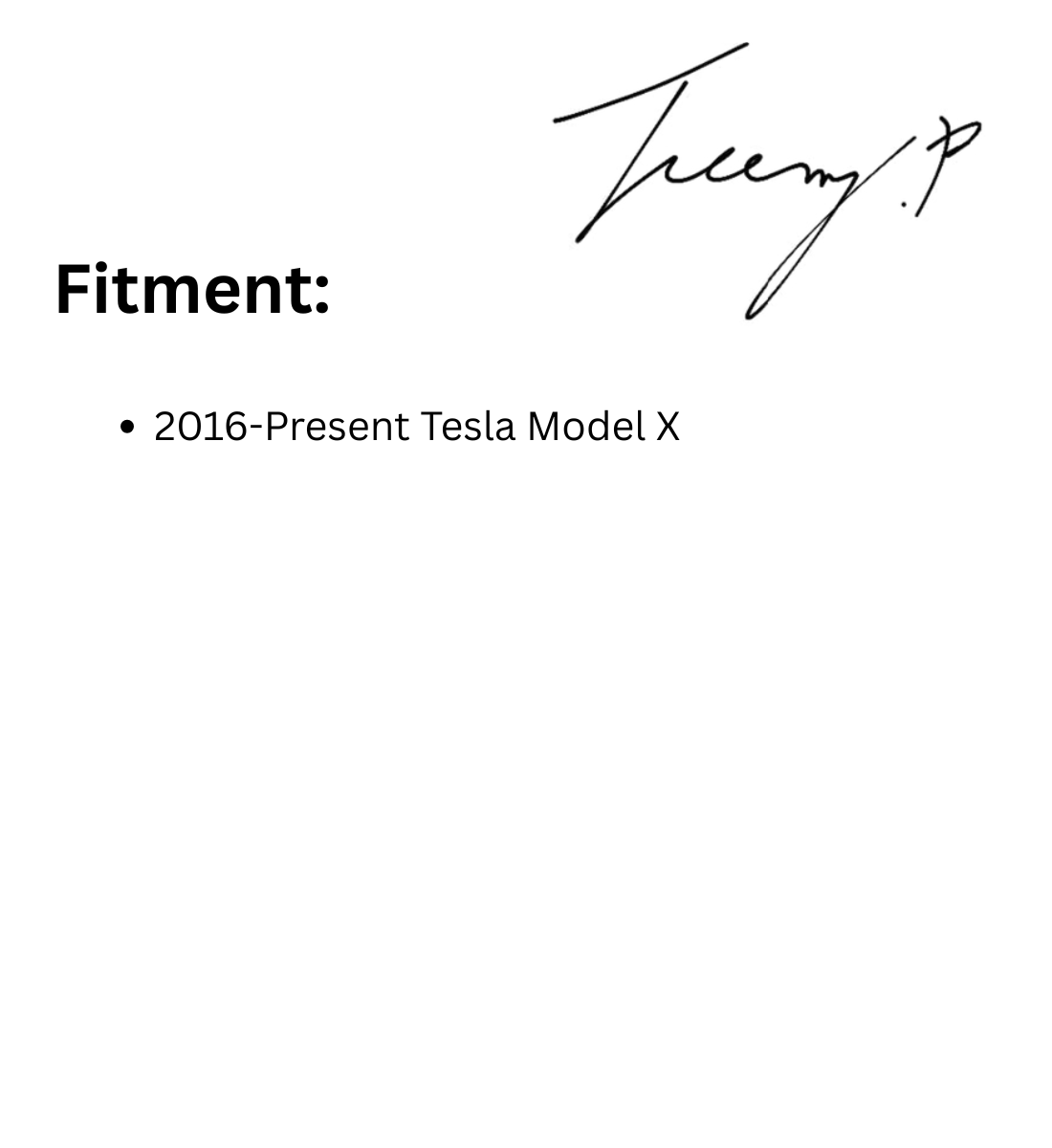 Tesla Model X (2016-Present) V Style Carbon Fiber Front Splitter