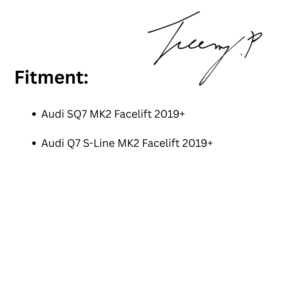 Audi Q7 S-Line MK2 Facelift (2019+) Front Splitter