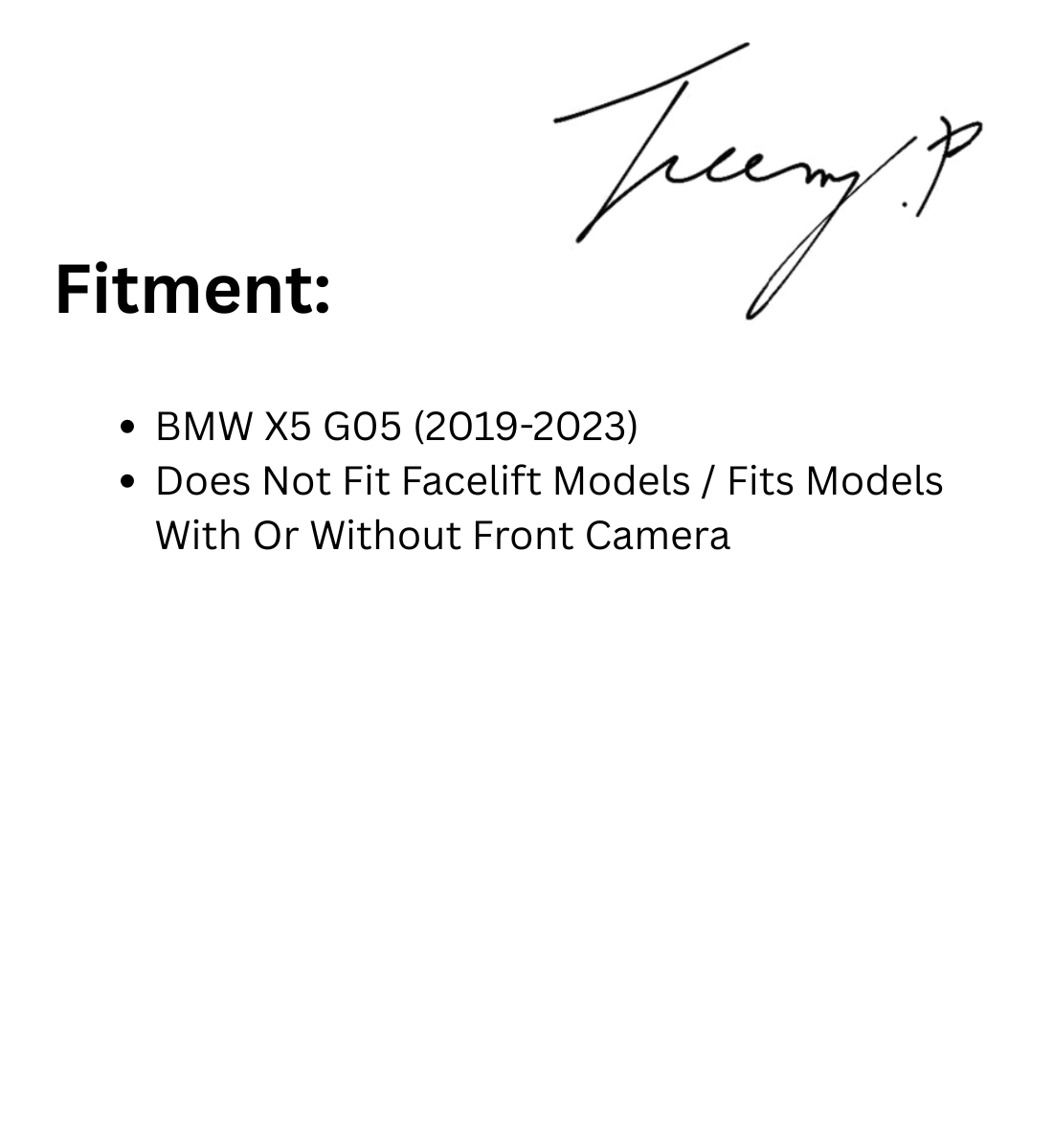 BMW X5 G05 (2019-2023) FRONT GRILL KIDNEY GRILL OEM LOOK GLOSS BLACK
