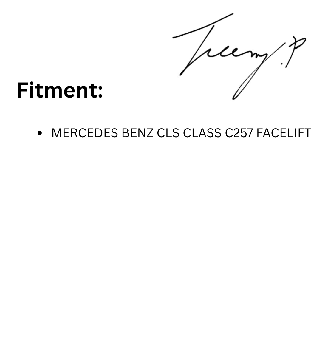 Mercedes CLS Class C257 Facelift (2020+) Gloss Black Front Splitter Lip Spoiler