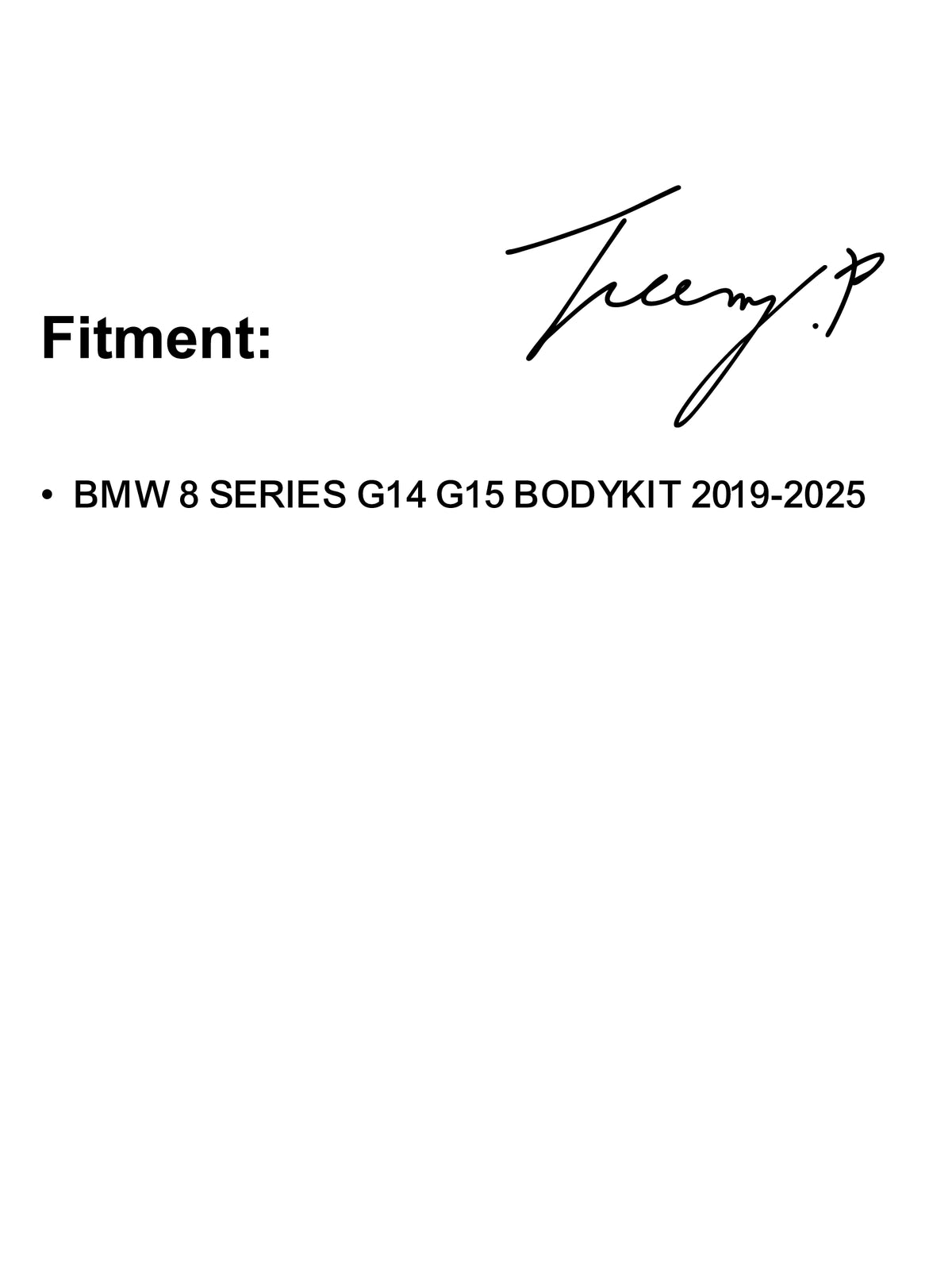 Front splitter lip, rear diffuser, and side skirts body kit installed on a 2018-2025 BMW 8 Series G14 Convertible / G15 Coupe