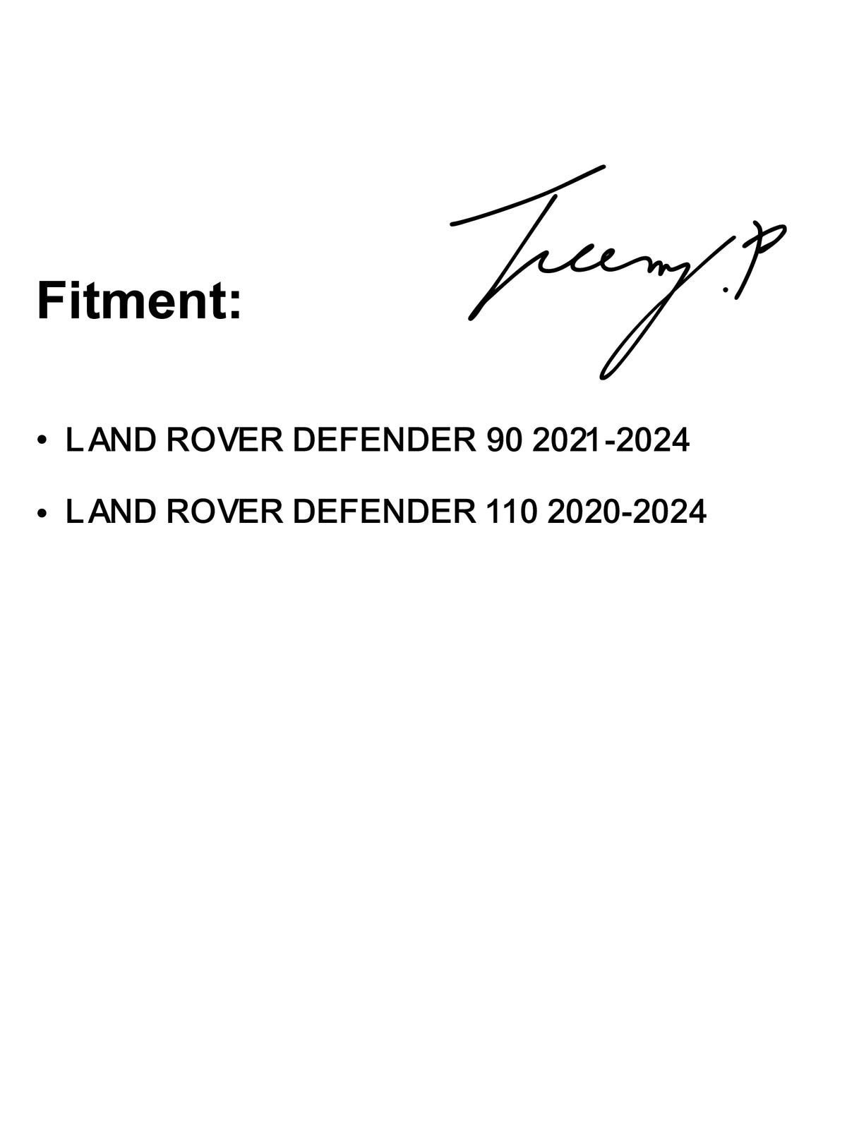 Bonnet vent trim pair installed on a 2020-2023 Land Rover Defender 110 L663
