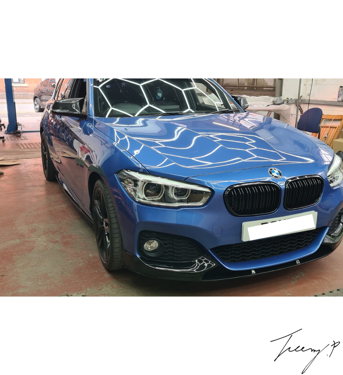 BMW 1 SERIES F20 F21 M SPORT LCI 2015 - 2019 GLOSS BLACK MP STYLE FRONT SPLITTER LIP