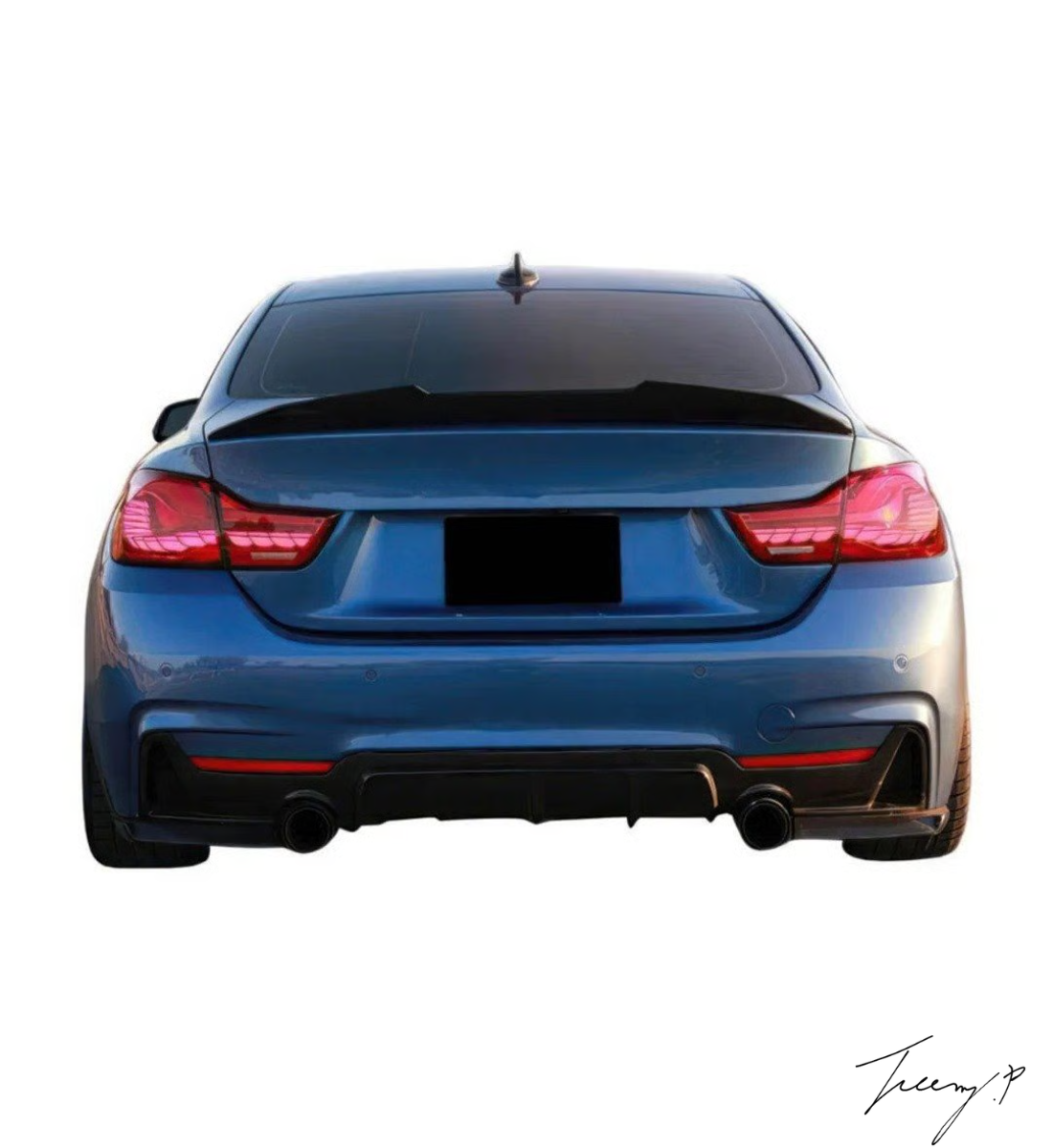 BMW 4 Series 4 Doors F36 (2014-2020) Gloss Black PSM Style Rear Spoiler