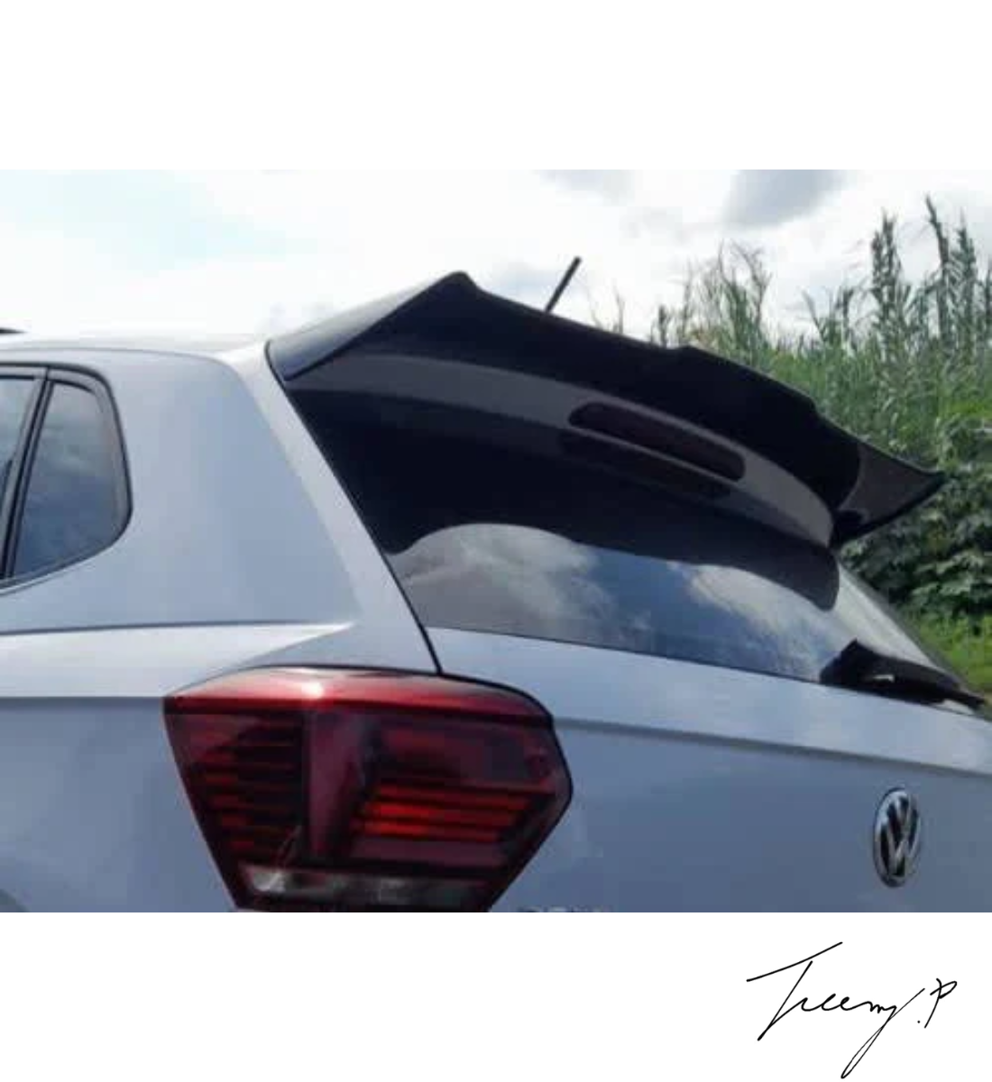 VW POLO 2009 - 2018 BATMAN STYLE REAR SPOILER GLOSS BLACK