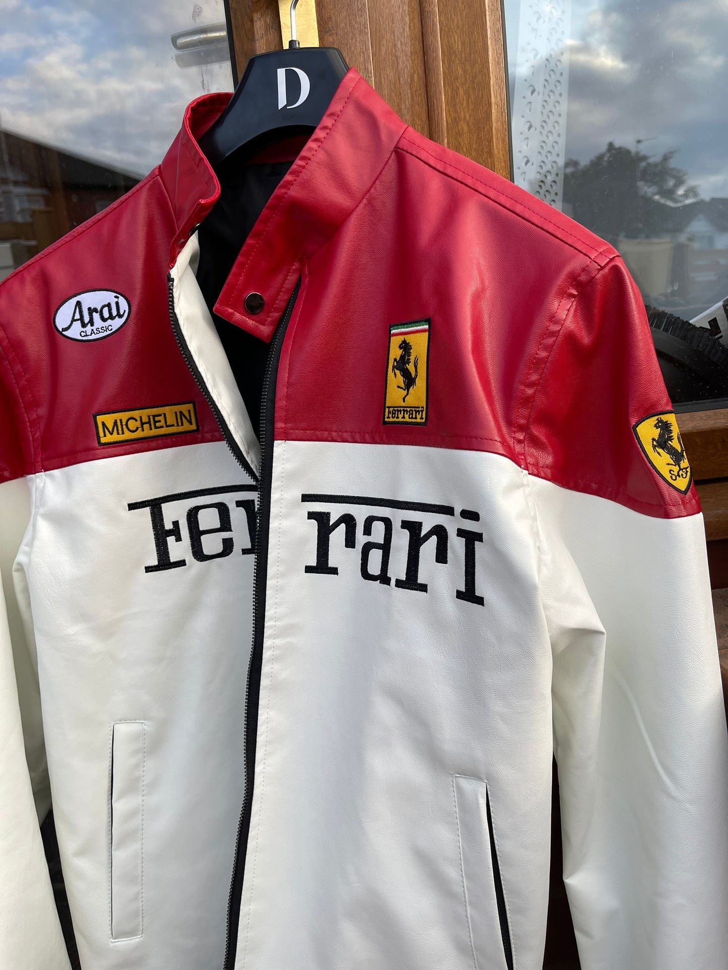 Ferrari Jacket Leather Embroidered Unisex F1 Formula 1 Vintage Limited Edition