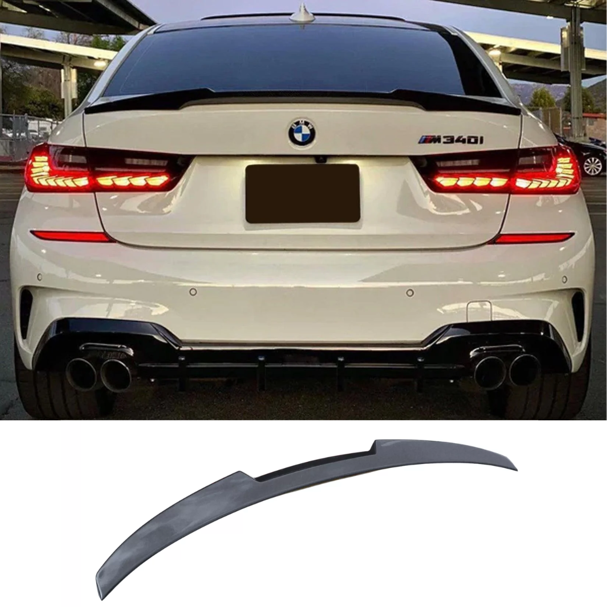 Gloss Black M Performance Rear Boot Spoiler For BMW G30 5 Series – Slim Lip – UK Made