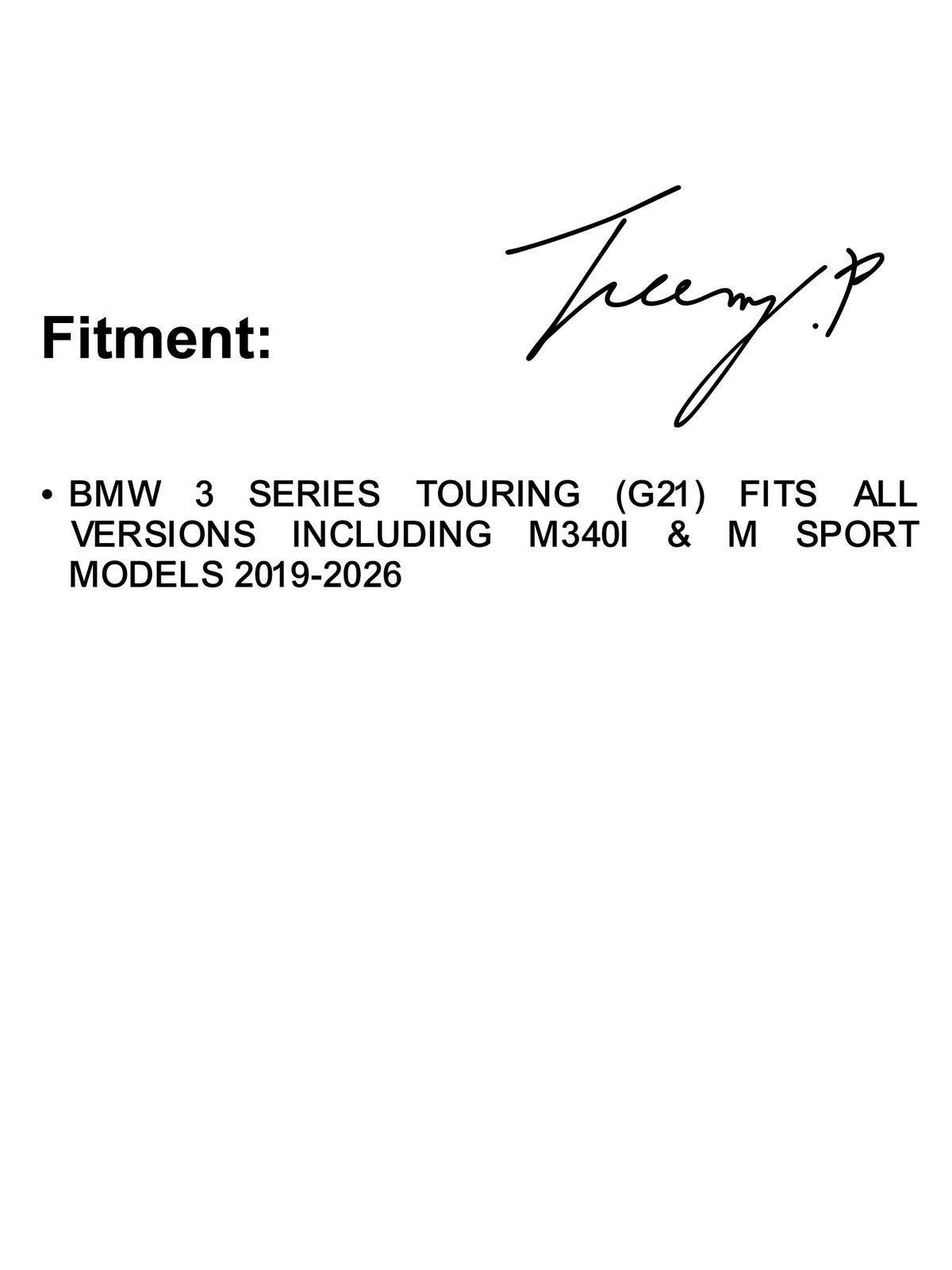 BMW 3 Series G21 Estate Touring 2019-2026 gloss black mid-trunk boot spoiler wing with aerodynamic ducktail extension