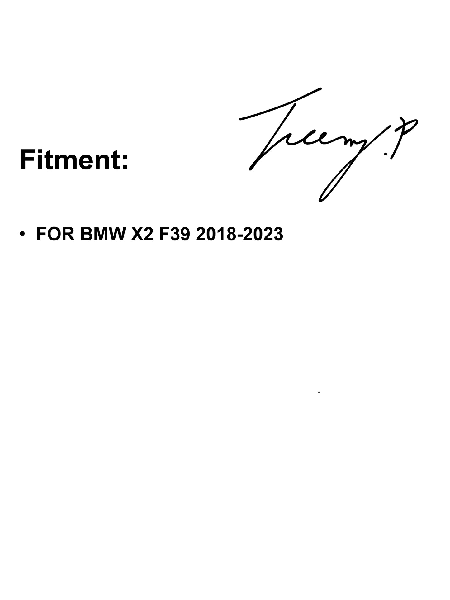 Gloss black rear roof boot spoiler wing lip installed on a 2018-2024 BMW X2 (F39)