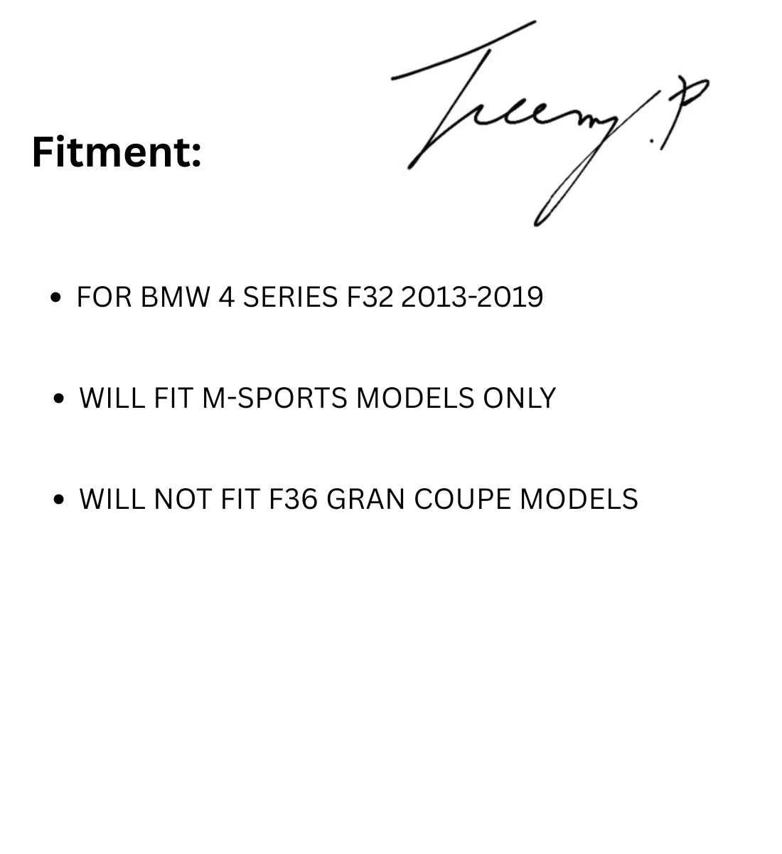 BMW 4 Series Coupe F32 (2014–2020) Rear Boot Lip Spoiler MP Style Gloss Black