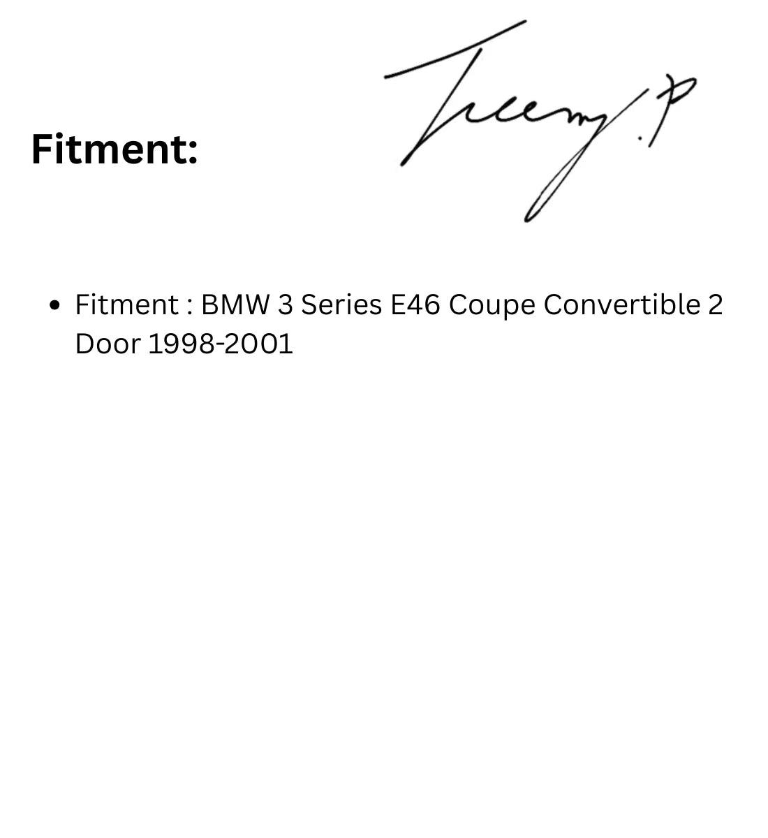BMW 3 Series E46 Pre Facelift (1999-2003) Coupe Cabrio M3 Front Kidney Grille Grill