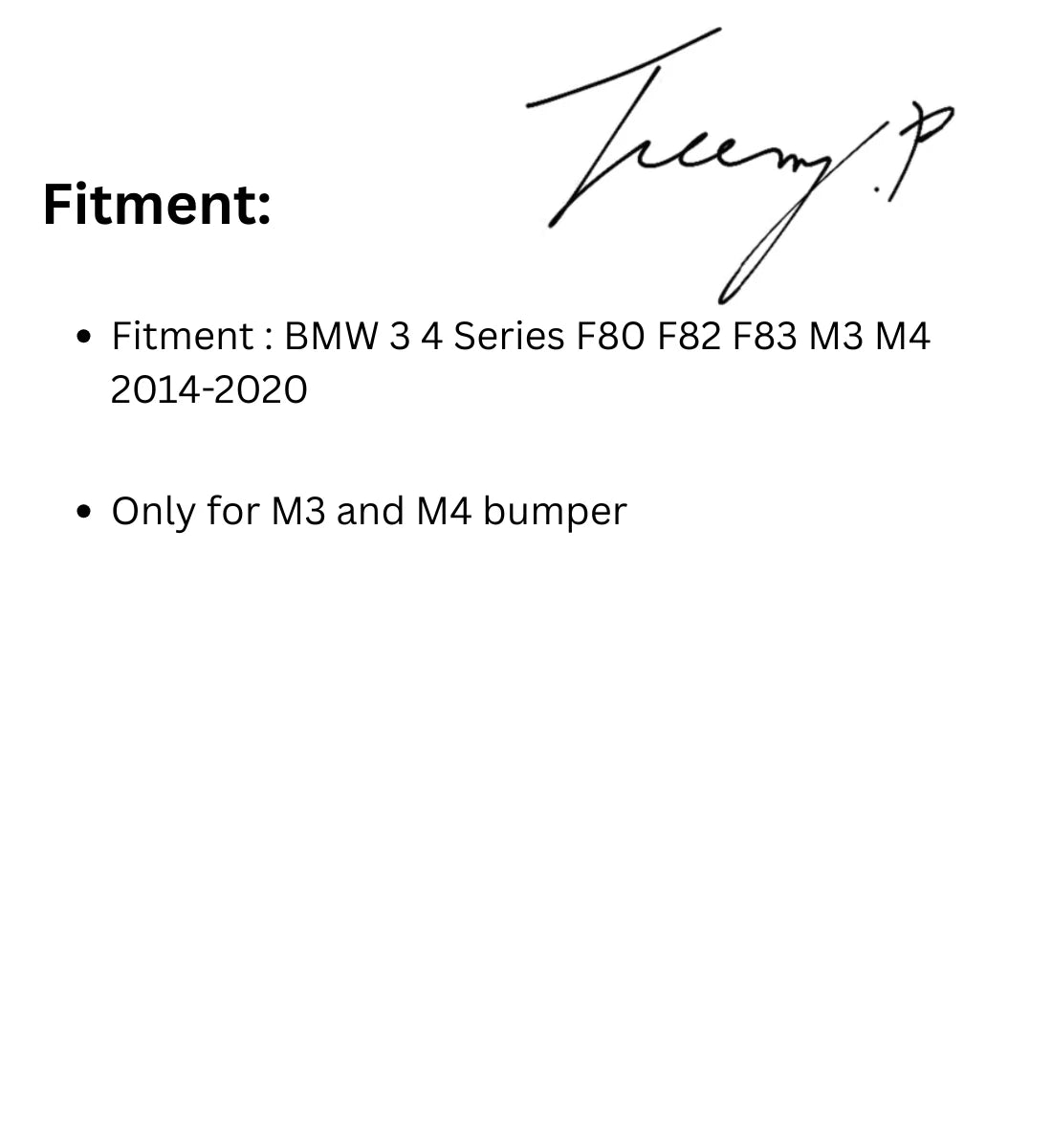 BMW M3 M4 F80 F82 F83 (2014-2020)