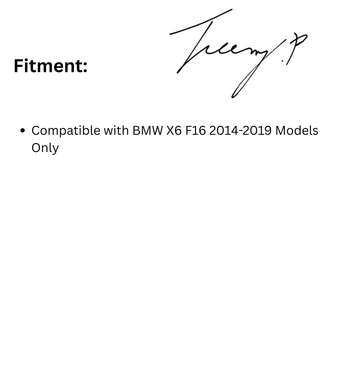 Gloss Black Body Kit M Performance Style Aero Kit For BMW X6 F16 2014-2019