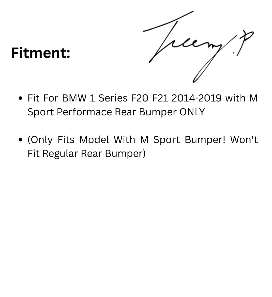 BMW 1 Series F20/F21 M Sport M135i M140i (2012β2019)