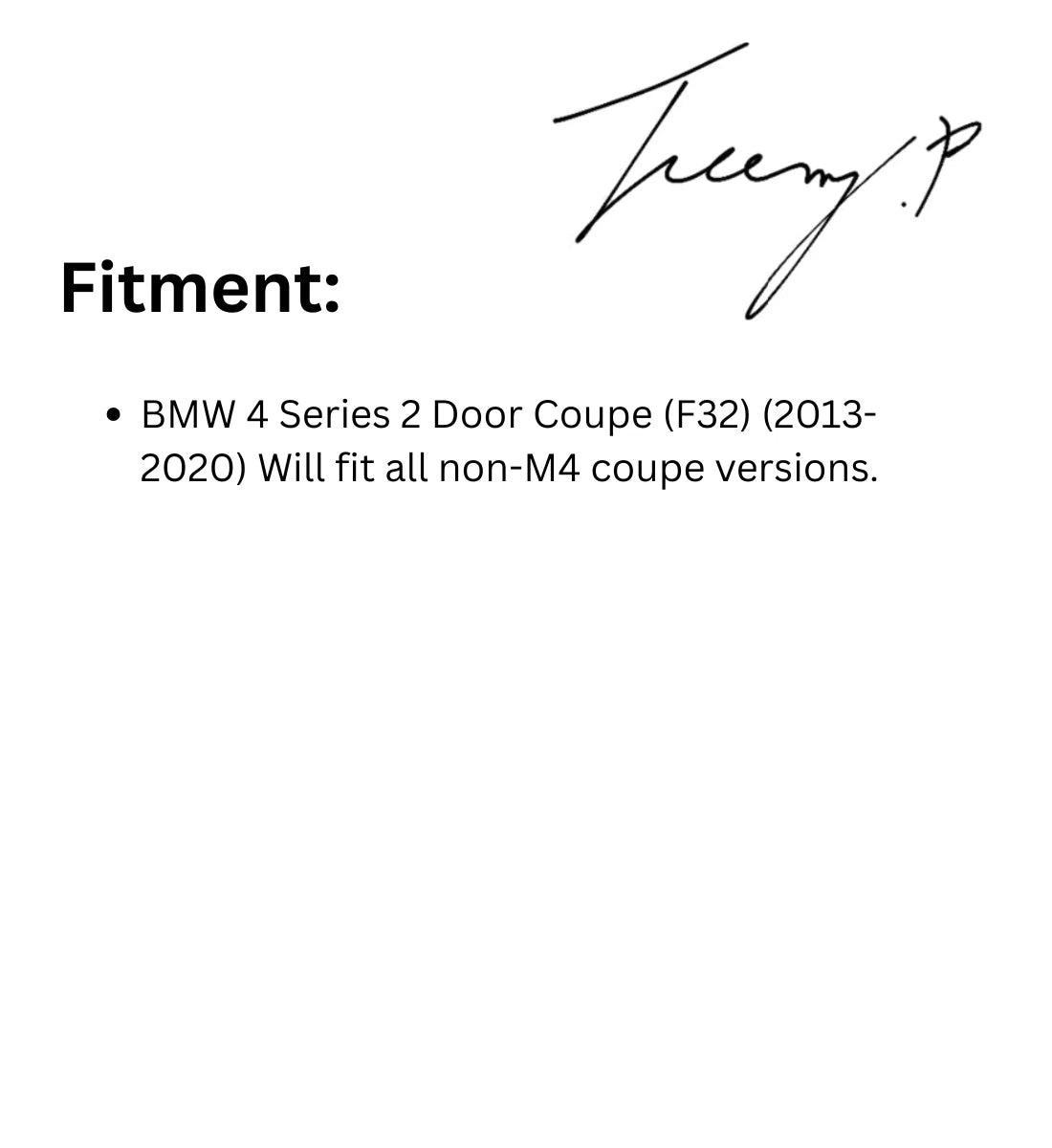 BMW 4 SERIES F32 2 DOOR 2013 - 2020 GLOSS BLACK REAR HIGH KICK PSM STYLE DUCKTAIL SPOILER