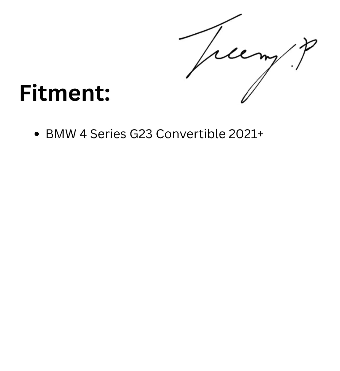 BMW 4 Series G23 (2021+) Gloss Black M4 Style Rear Roof Boot Spoiler Lip