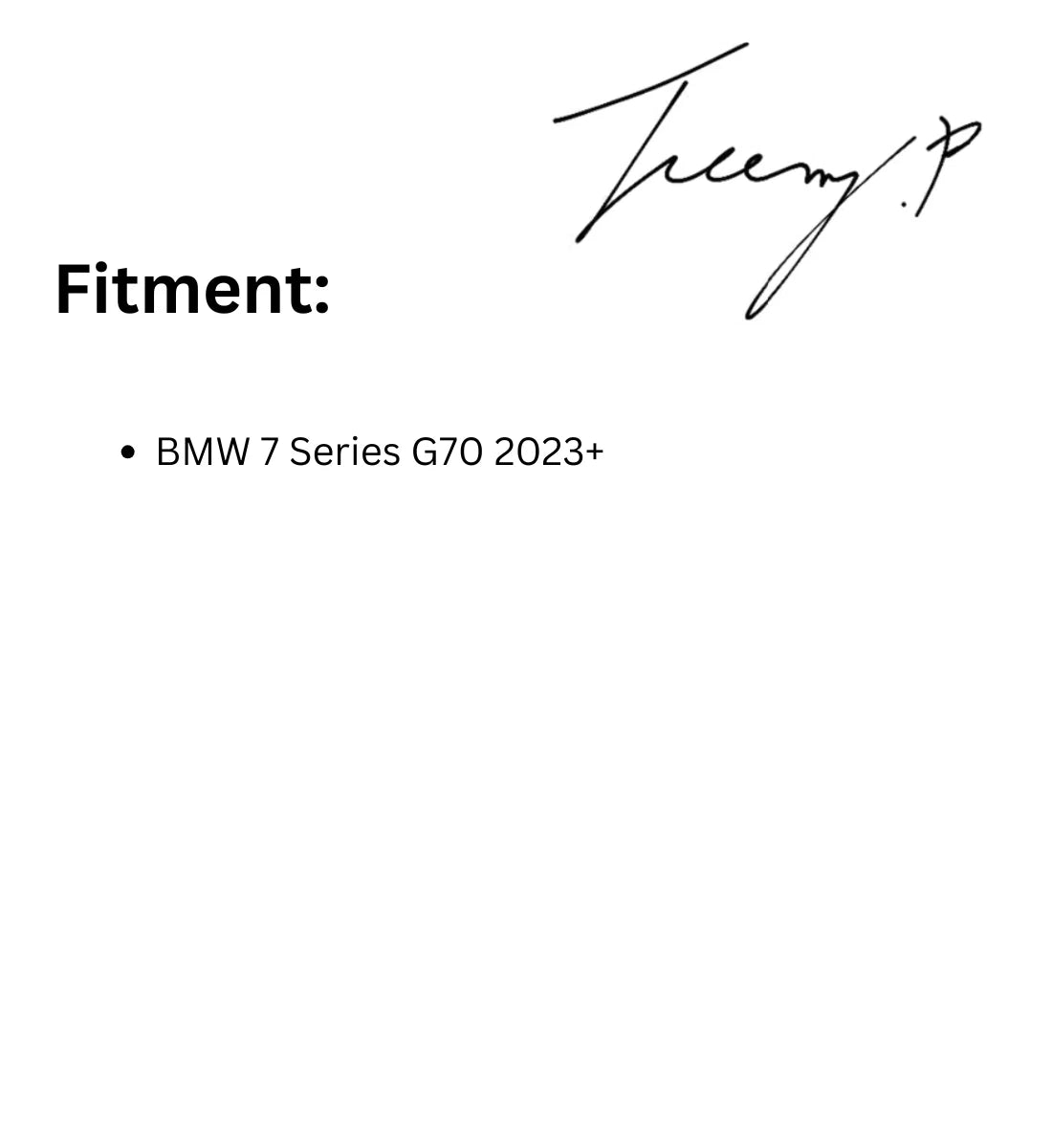 BMW 7 Series G70 (2023+) Glossy Black Rear Boot Spoiler