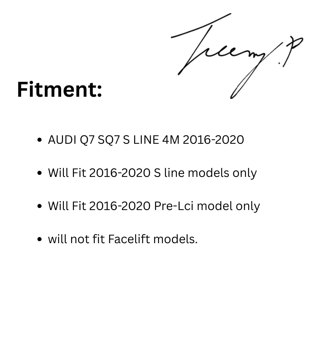 AUDI Q7 SQ7 S LINE (2016-2020)