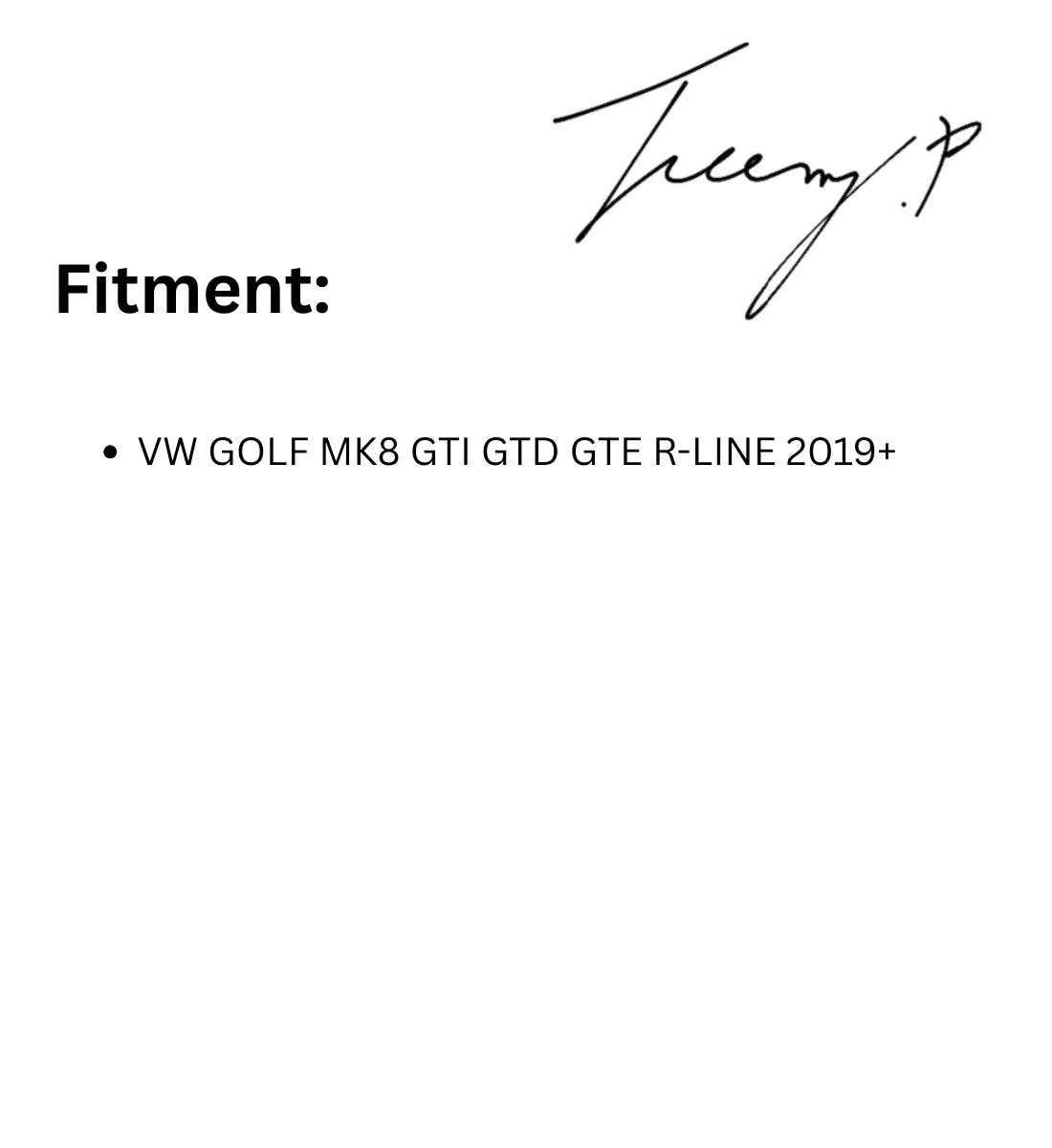 VW GOLF MK8 GTI GTD GTE R-LINE (2019+)
