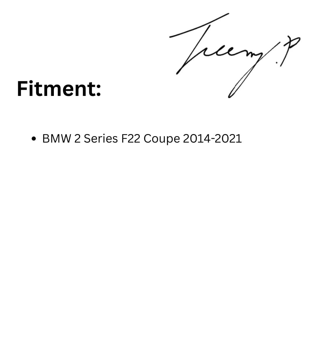 BMW 2 Series F22 Coupe (2014-2021) REAR BOOT SPOILER