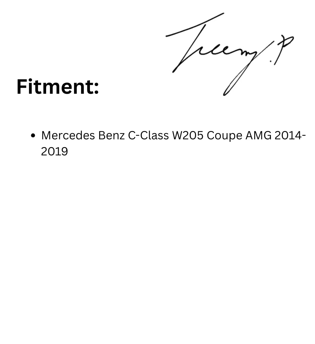 Mercedes Benz C-Class W205 Coupe AMG (2014-2019) Gloss Black Rear Trunk Spoiler