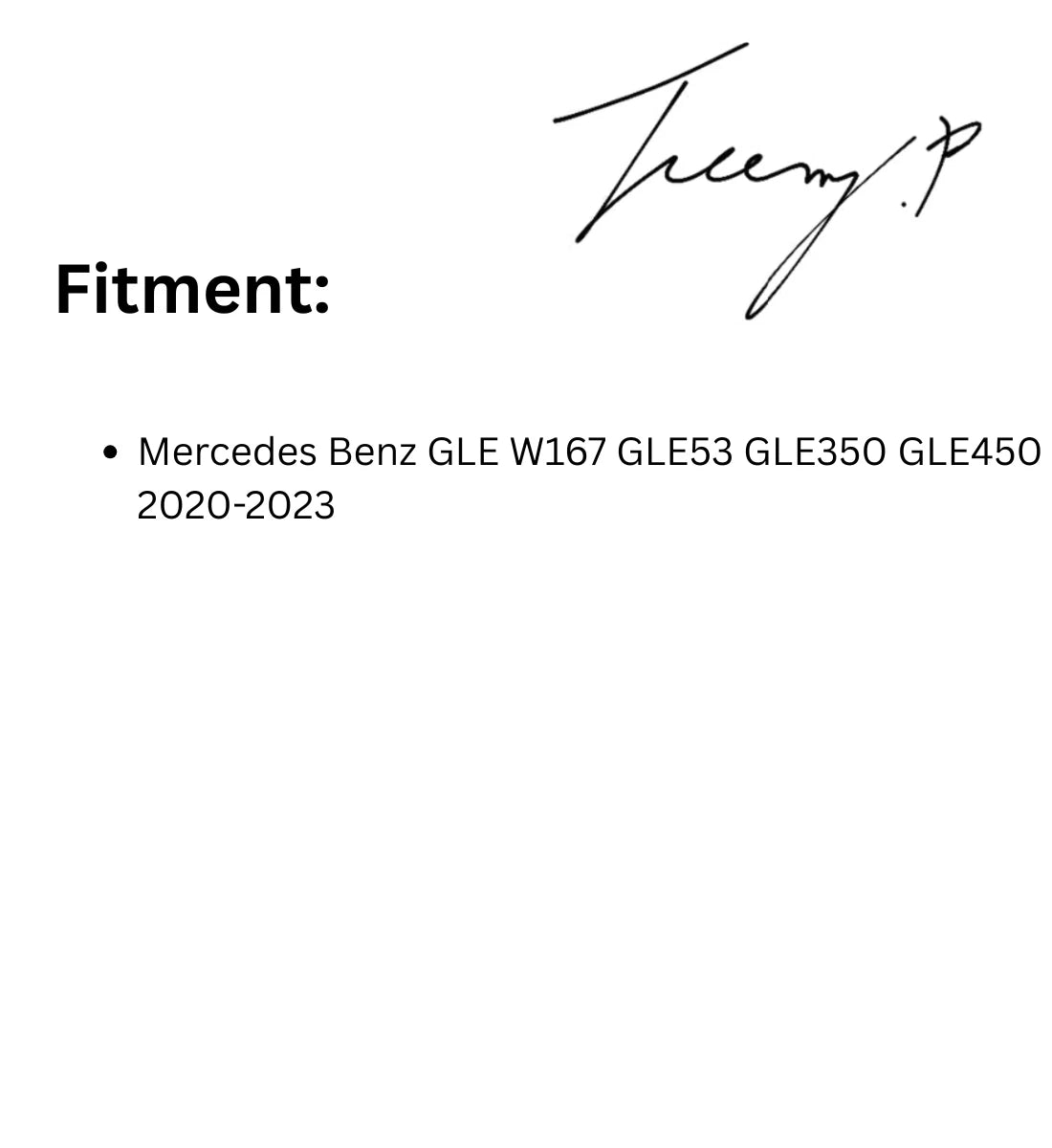 MERCEDES BENZ GLE W167 GLE53 GLE350 GLE450 2020 - 2023 REAR ROOF SPOILER WING LIP GLOSS BLACK