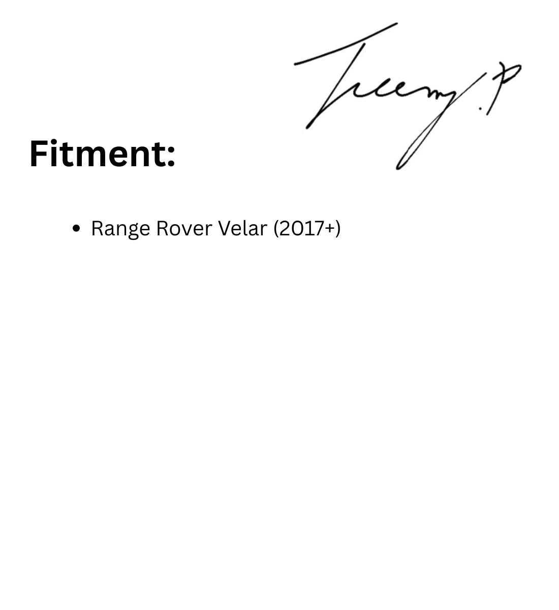 Range Rover Velar SVA Style Front Bumper Grill Grille Gloss Black (2017+)