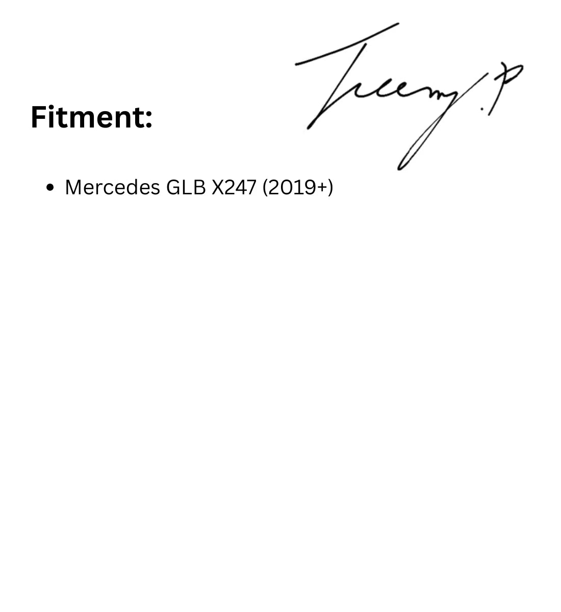 Mercedes GLB X247 (2019+) Running Board Side Steps