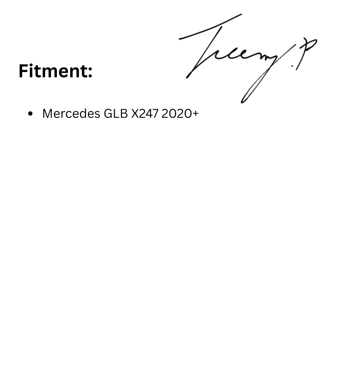 Mercedes GLB X247 (2020+) Gloss Black Panamericana GT Style Front Grille