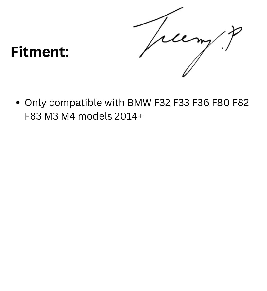 BMW 4 Series F32 F33 F36 M3 F80 M4 F82 F83 (2014-2020)