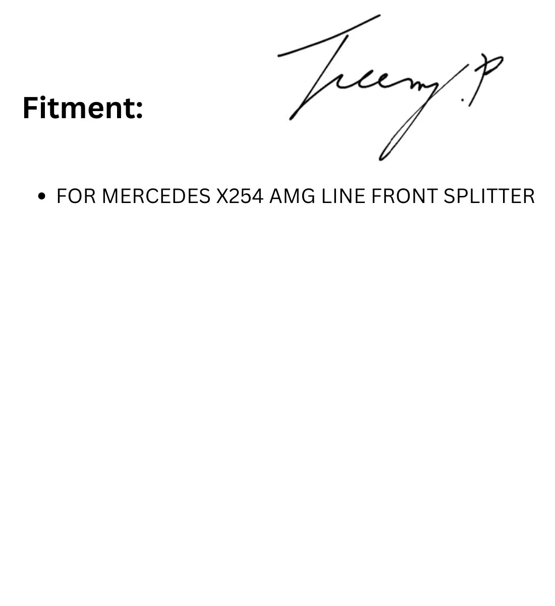 Mercedes GLC X254 (2023+) AMG Line Gloss Black Front Splitter Lip