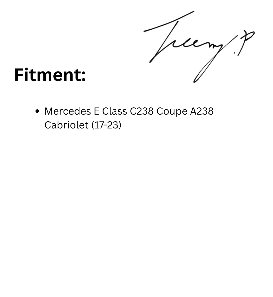 Mercedes E-Class C238 Coupe / A238 Cabriolet (2017–2023) E63 Style Rear Diffuser & Tips