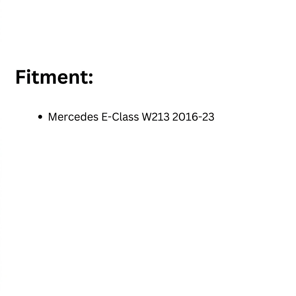 Mercedes-Benz E-Class W213 E200 E300 2016-2023 AMG Style Gloss Black Rear Boot Spoiler Body Kit