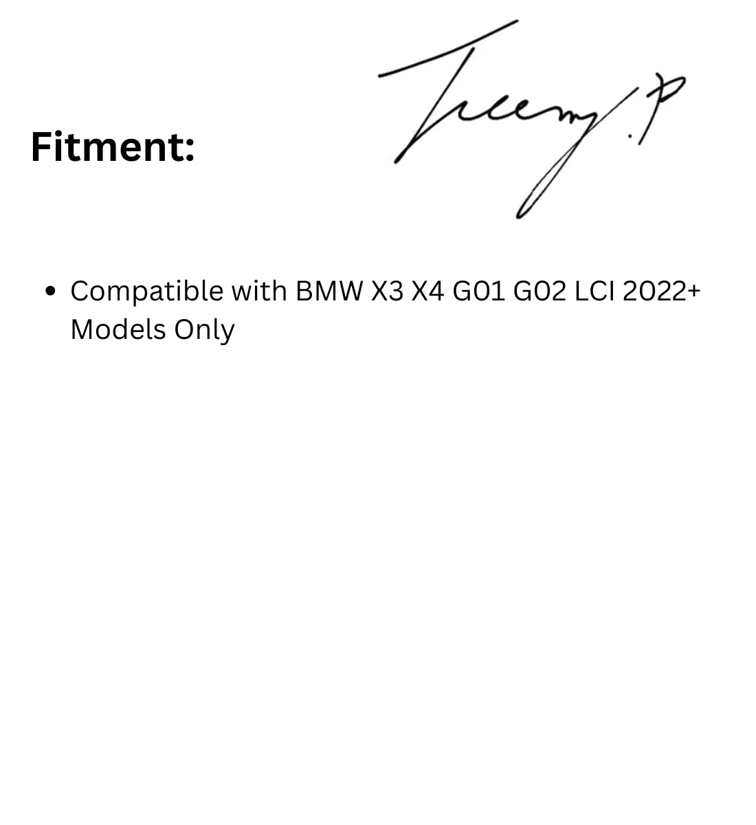 BMW X3 G01 X4 G02 LCI (2022+) Front Kidney Grille Diamond Style Gloss Black Grill
